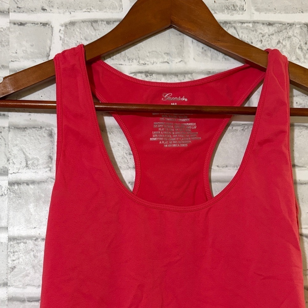 GUESS Vibrant Red Racerback Tank Top, size M/L - Picture 4 of 5